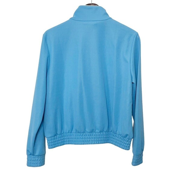 Sporty & Rich NWT Logo Track Jacket Women’s Size Medium Blue Zip Up Pockets - Picture 5 of 12